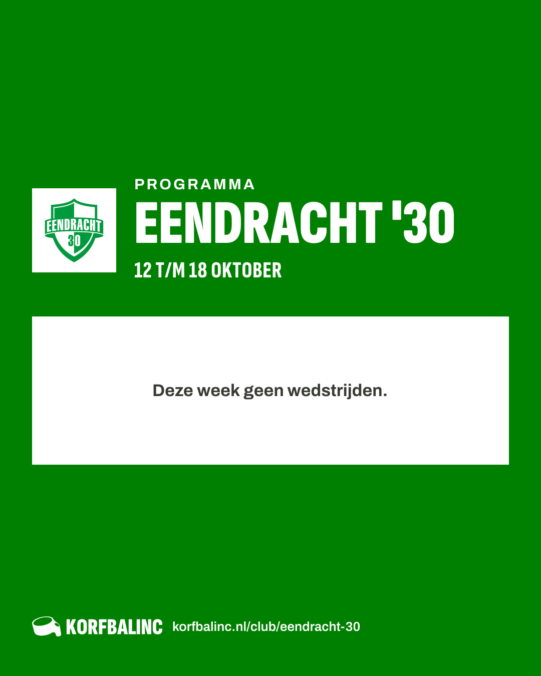 Uitslagen Eendracht '30