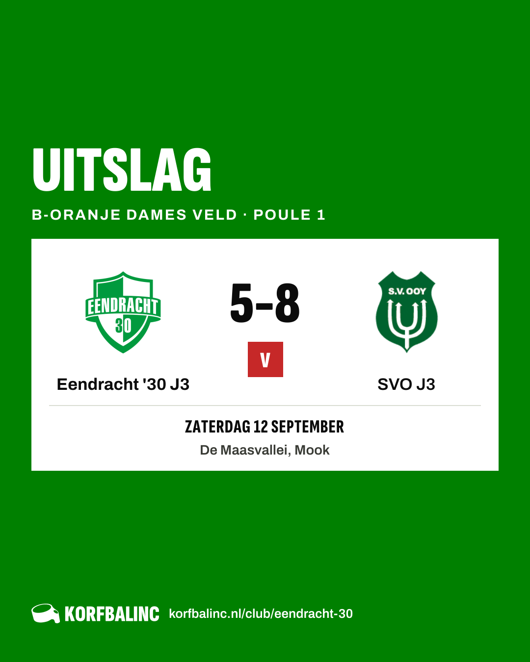 Eendracht '30 J3 - SVO J3