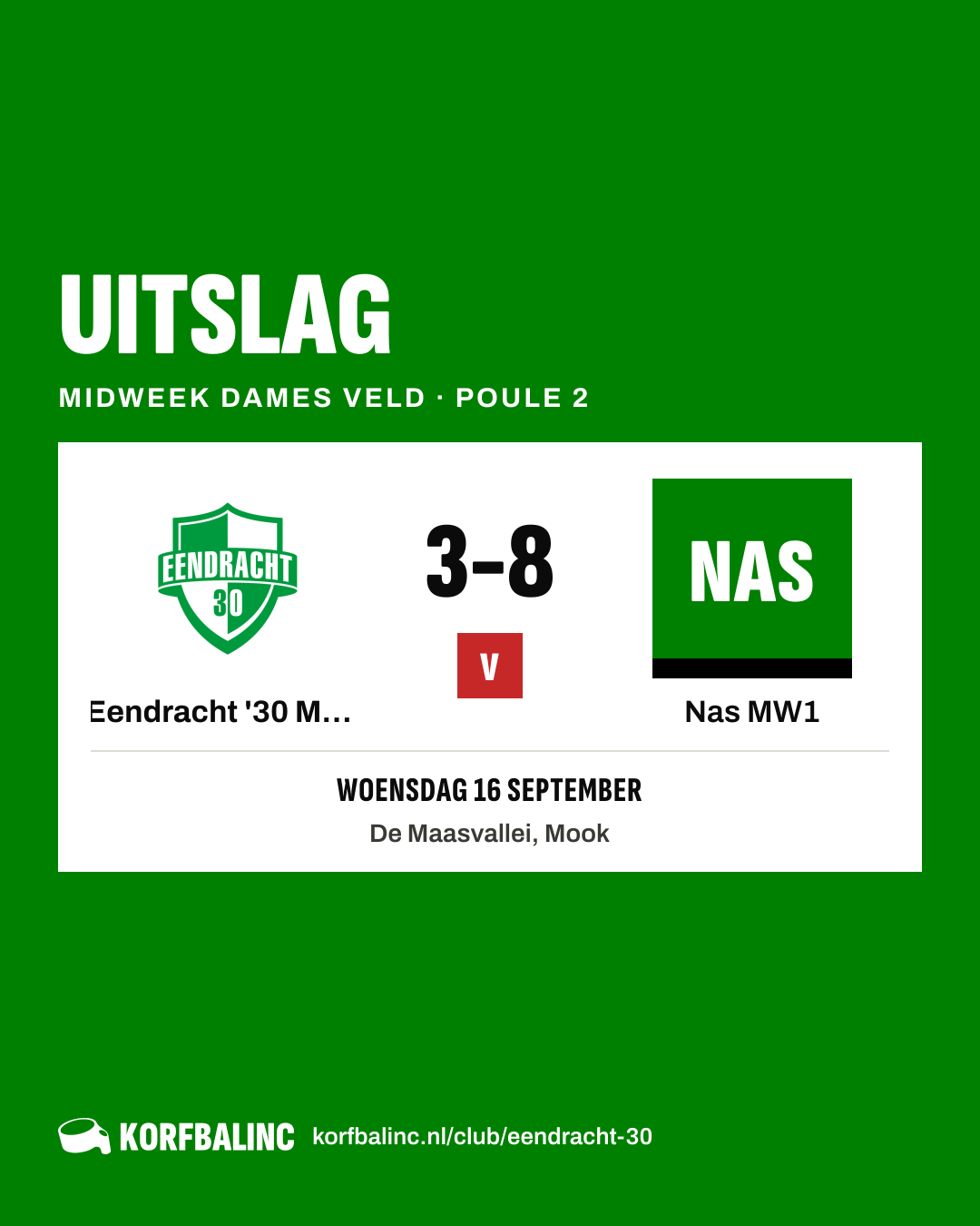 Eendracht '30 MW1 - Nas MW1