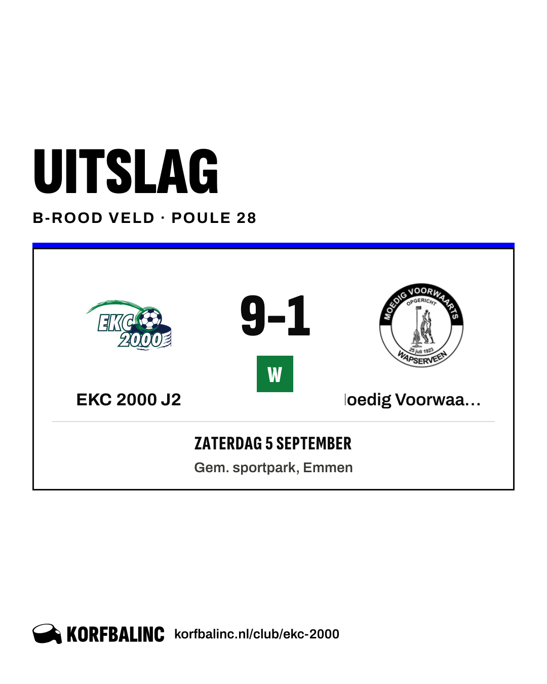 EKC 2000 J2 - Moedig Voorwaarts J1