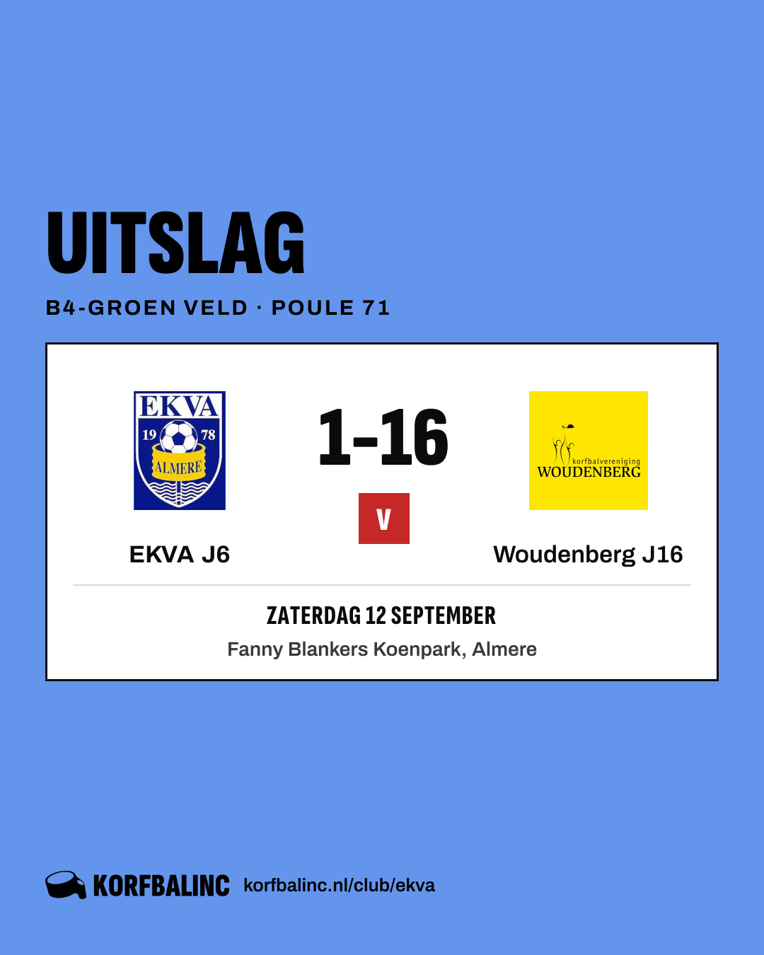 EKVA J6 - Woudenberg J16