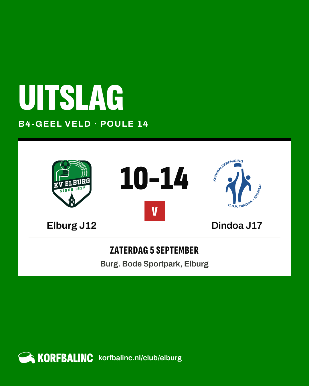 Elburg J12 - Dindoa J17