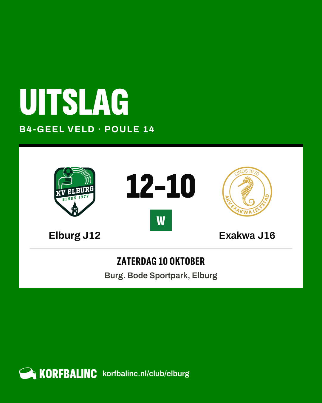 Elburg J12 - Exakwa J16