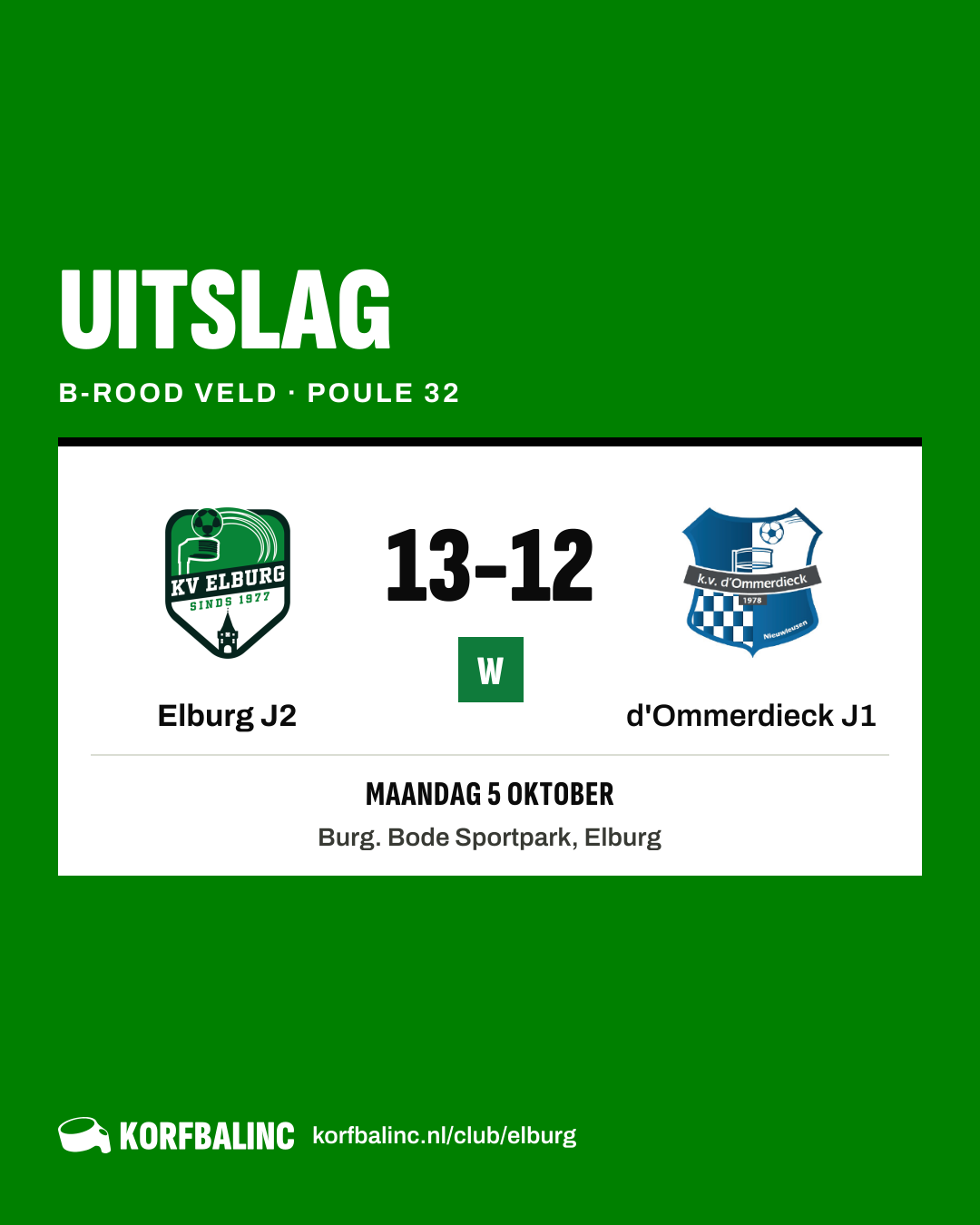 Elburg J2 - d'Ommerdieck J1