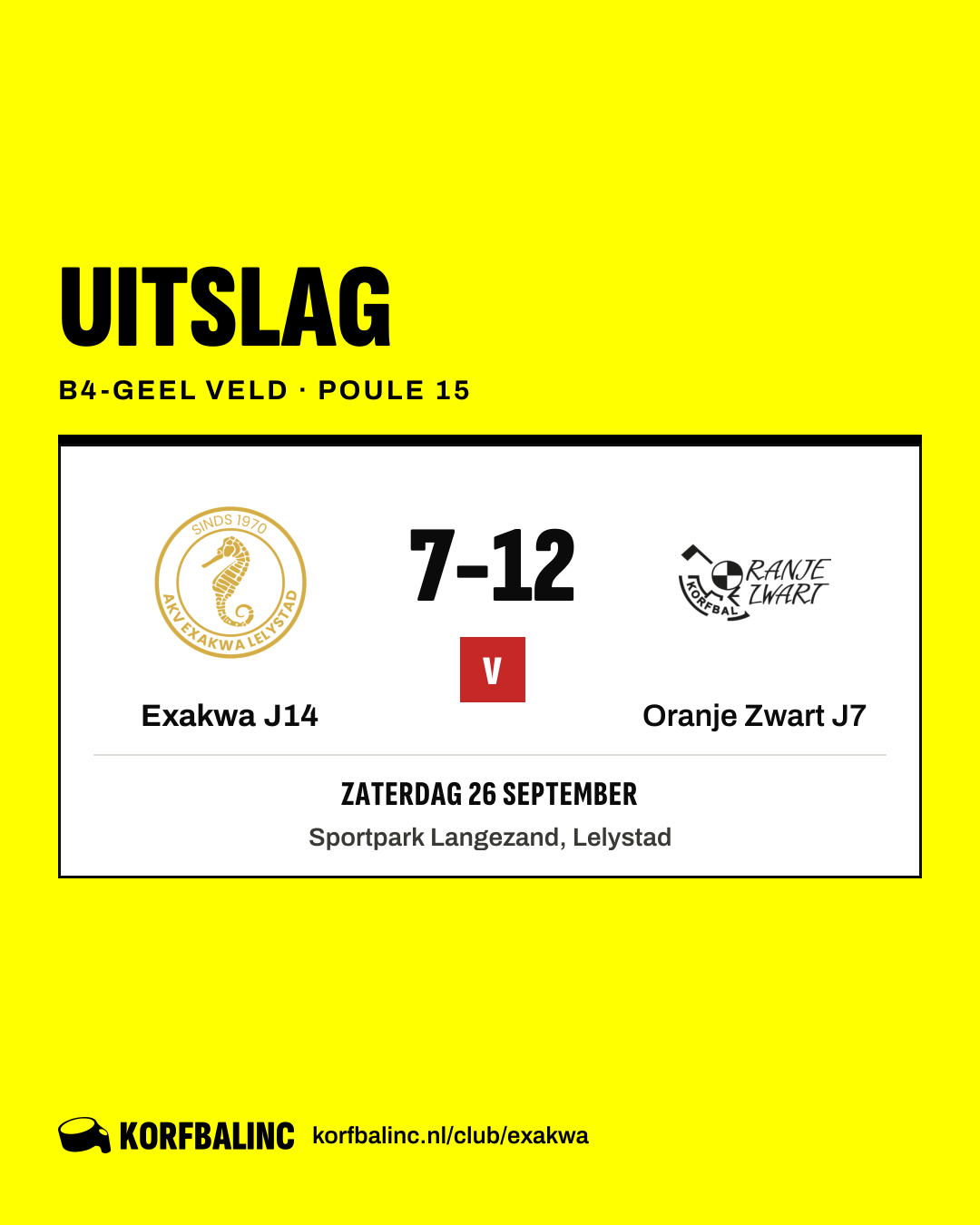 Exakwa J14 - Oranje Zwart J7