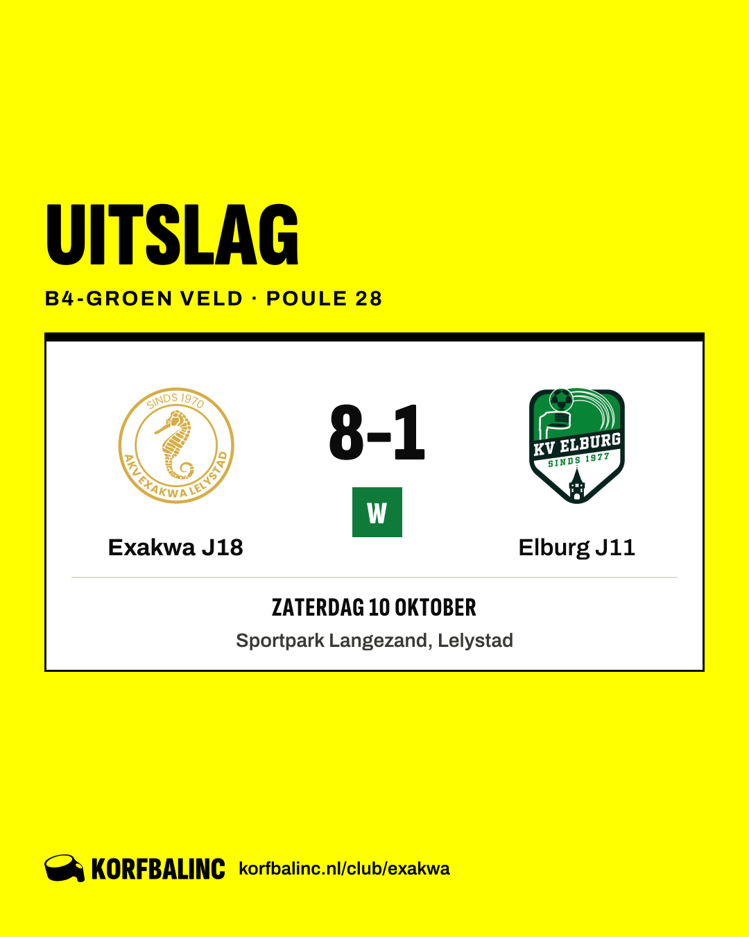 Exakwa J18 - Elburg J11
