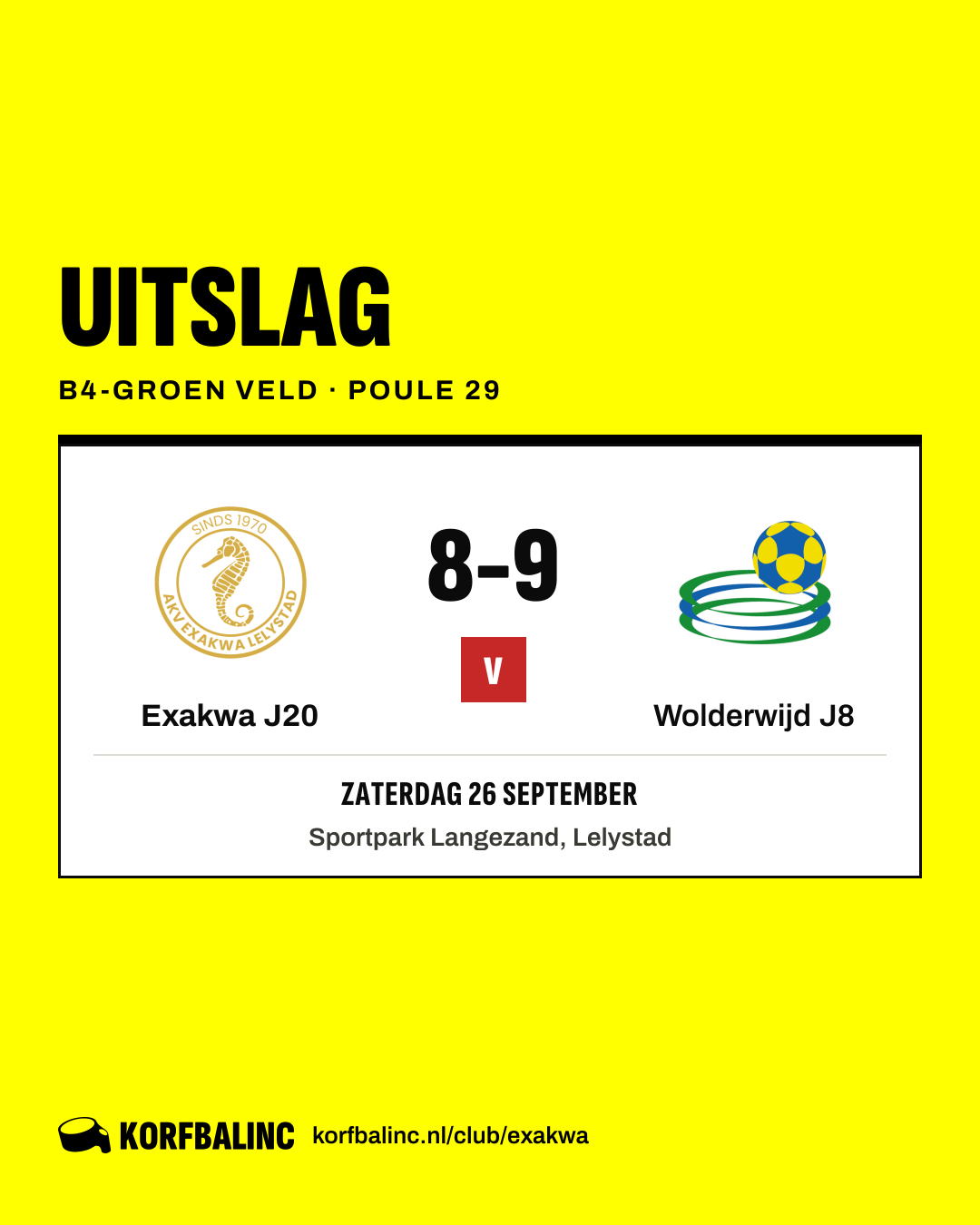 Exakwa J20 - Wolderwijd J8