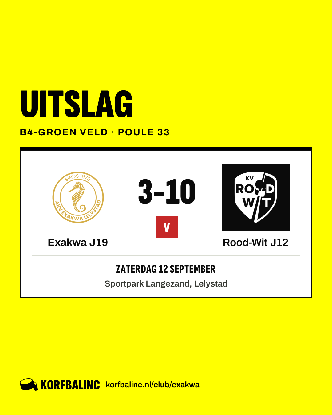 Exakwa J19 - Rood-Wit J12