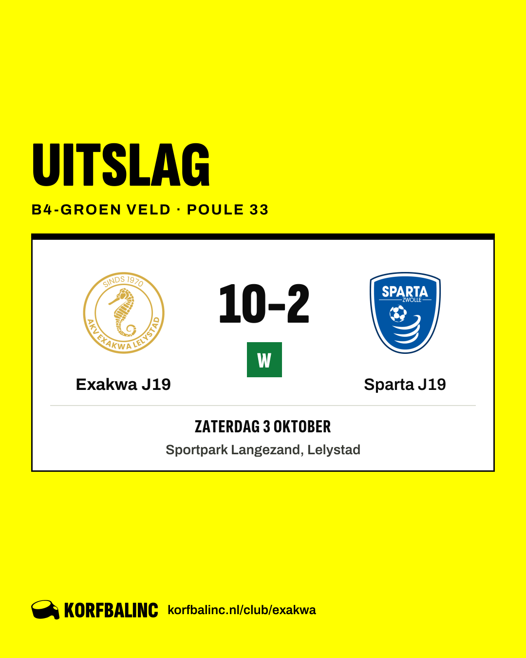 Exakwa J19 - Sparta J19