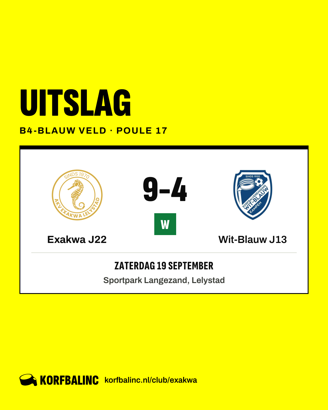 Exakwa J22 - Wit-Blauw J13
