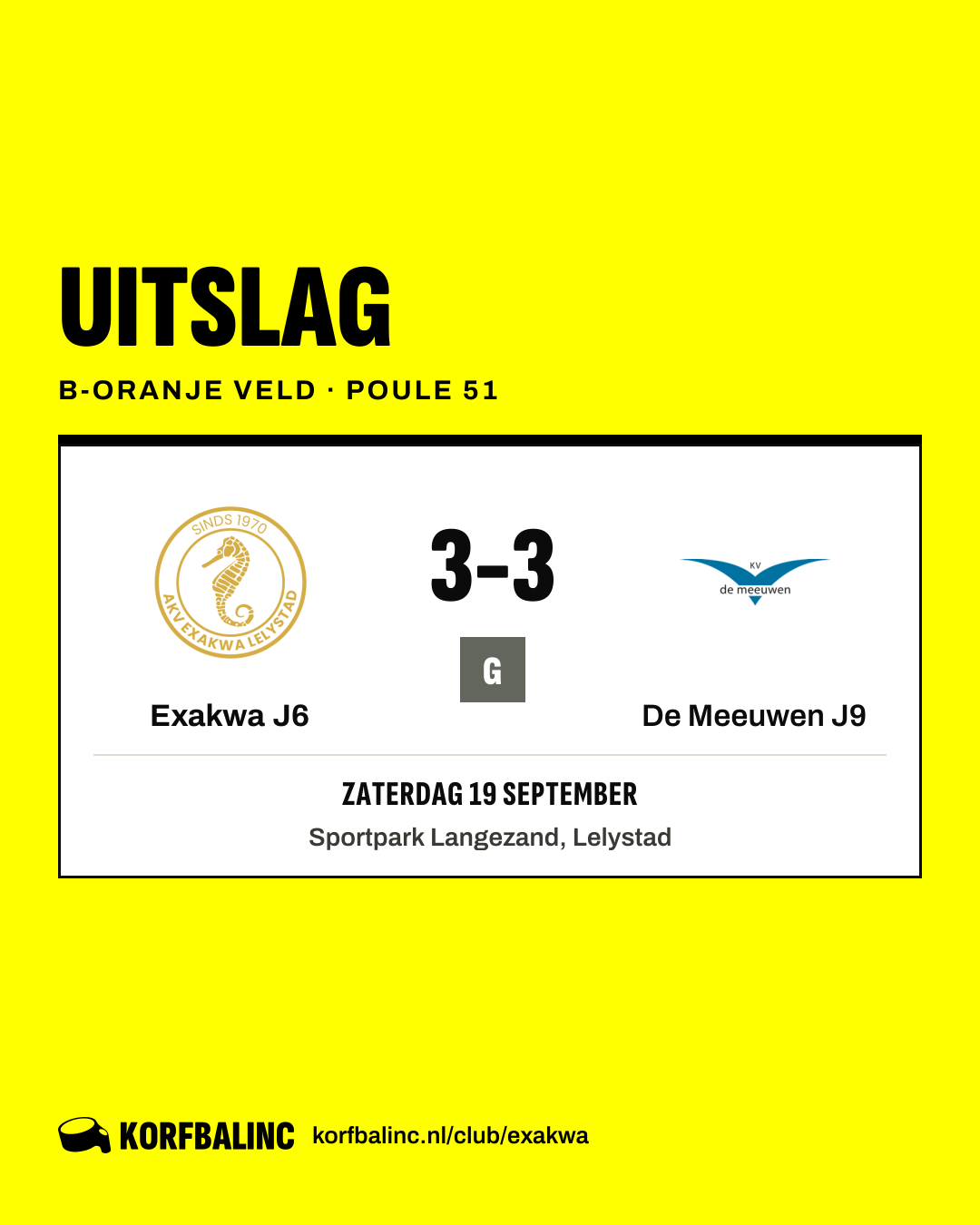 Exakwa J6 - De Meeuwen J9