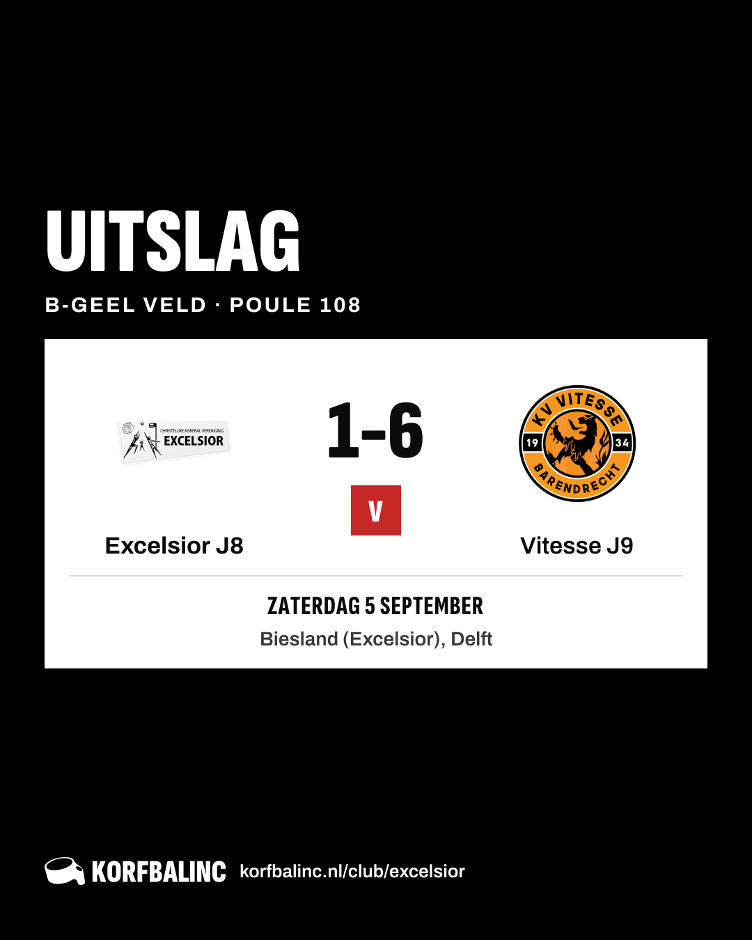Excelsior J8 - Vitesse J9