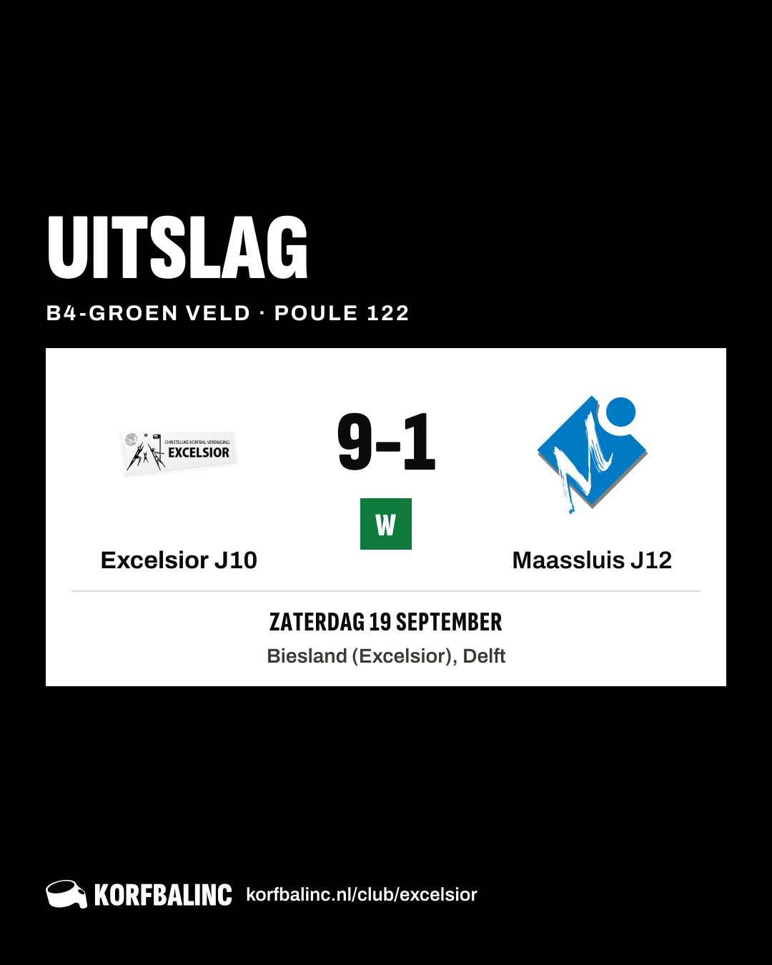 Excelsior J10 - Maassluis J12