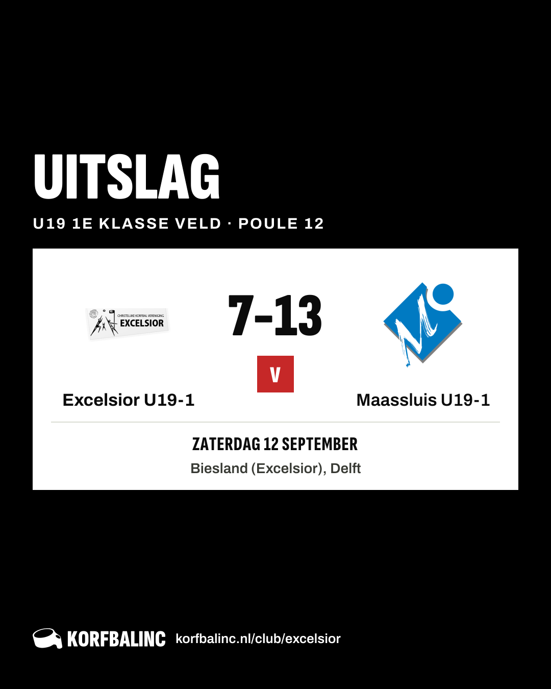 Excelsior U19-1 - Maassluis U19-1