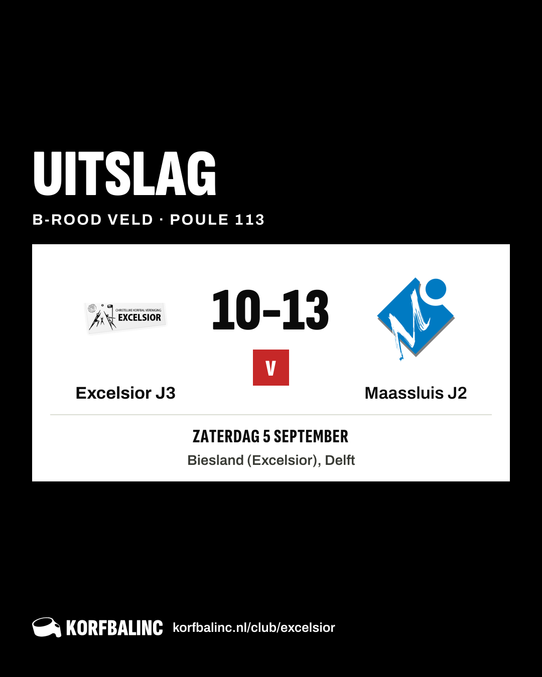 Excelsior J3 - Maassluis J2
