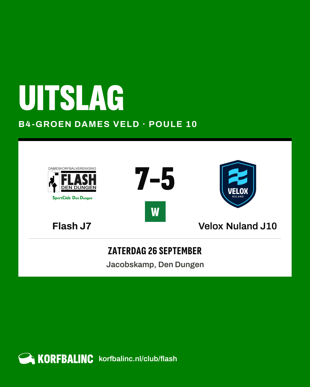 Flash J7 - Velox Nuland J10