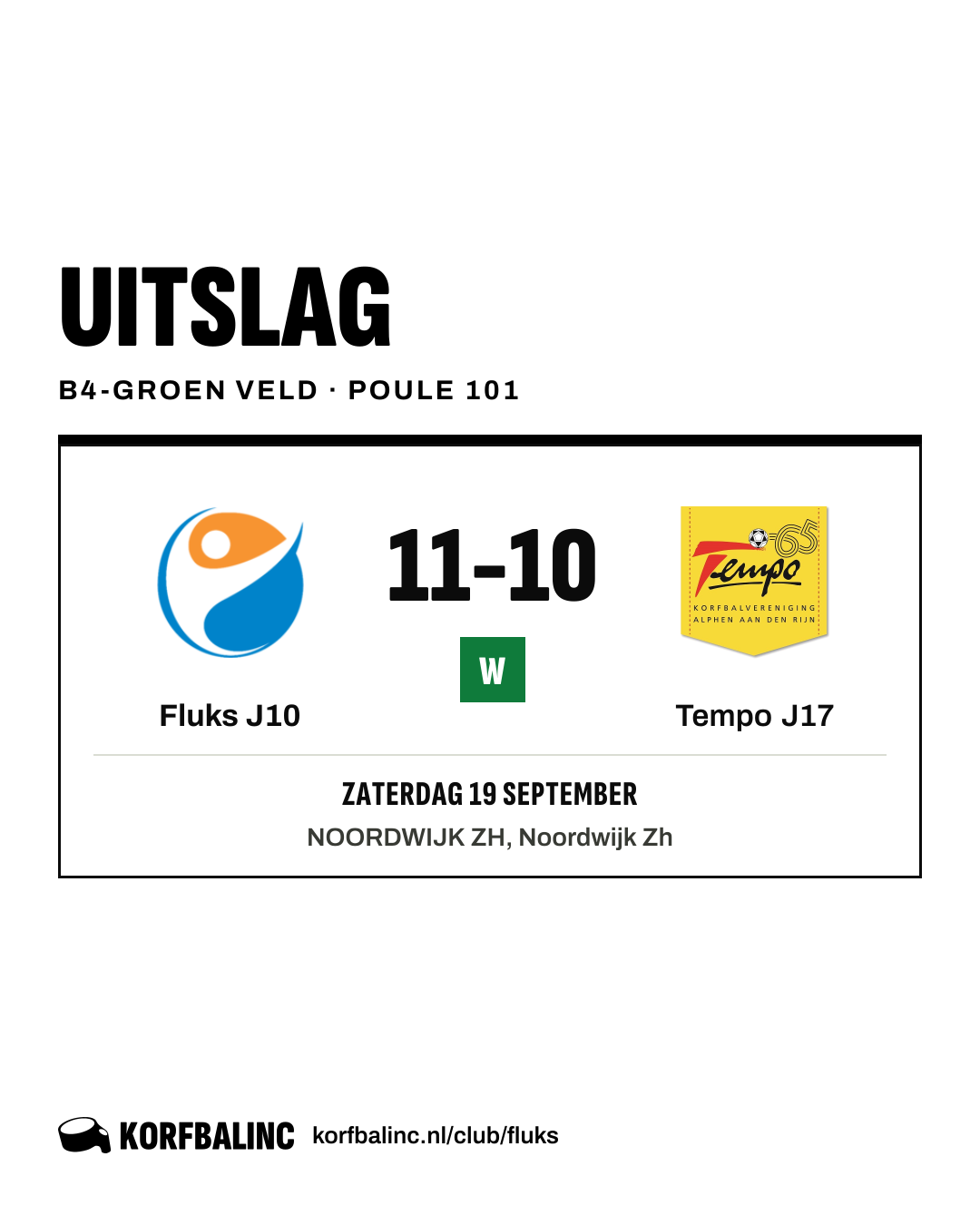 Fluks J10 - Tempo J17