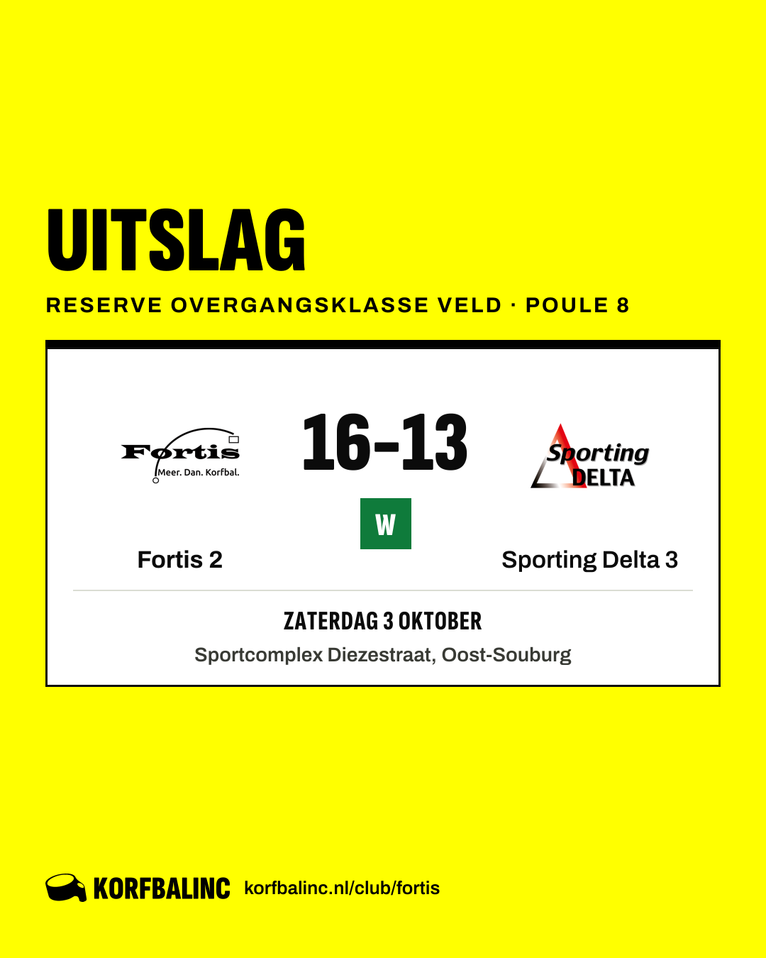 Fortis 2 - Sporting Delta 3
