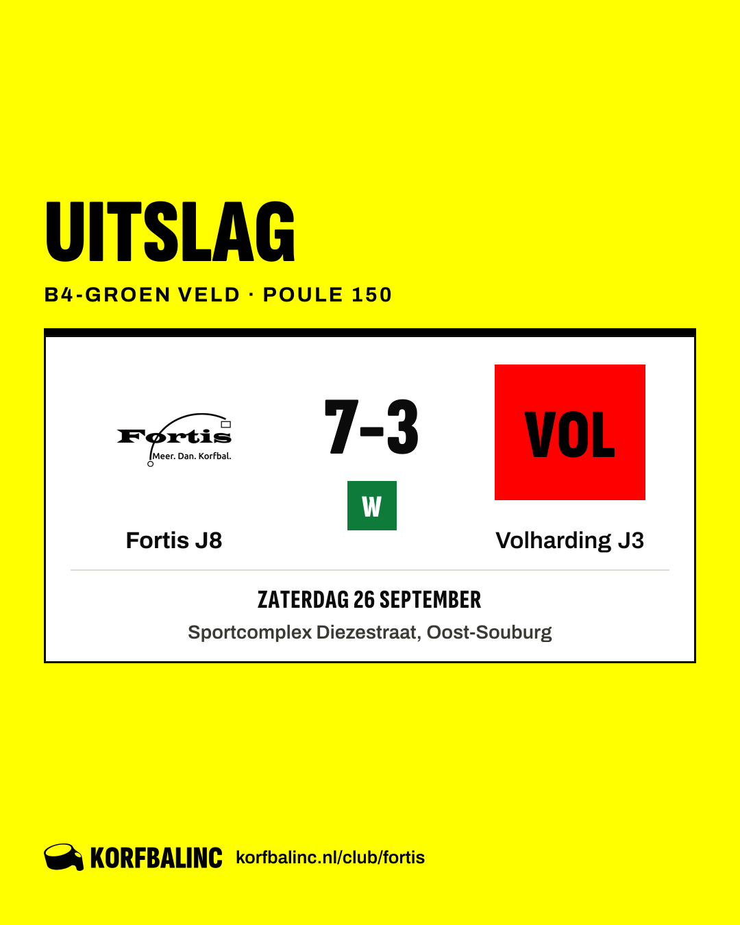 Fortis J8 - Volharding J3