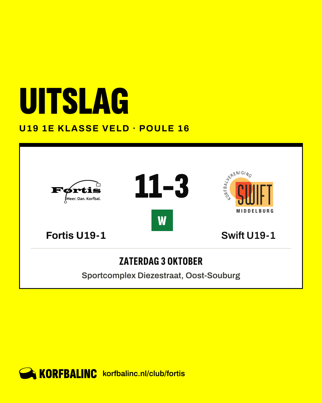 Fortis U19-1 - Swift U19-1