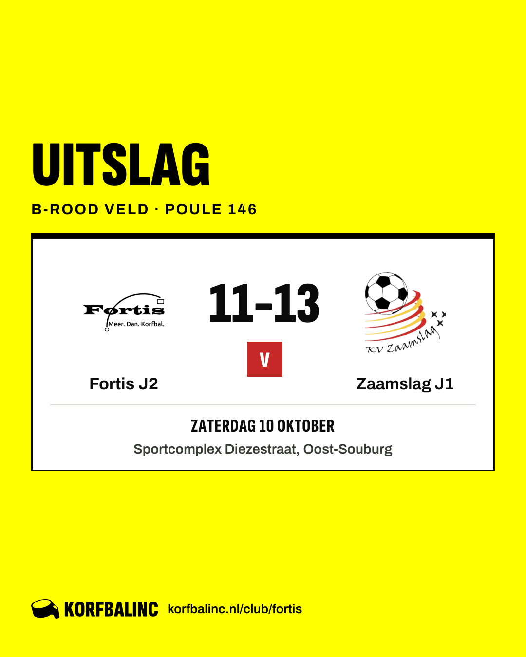 Fortis J2 - Zaamslag J1