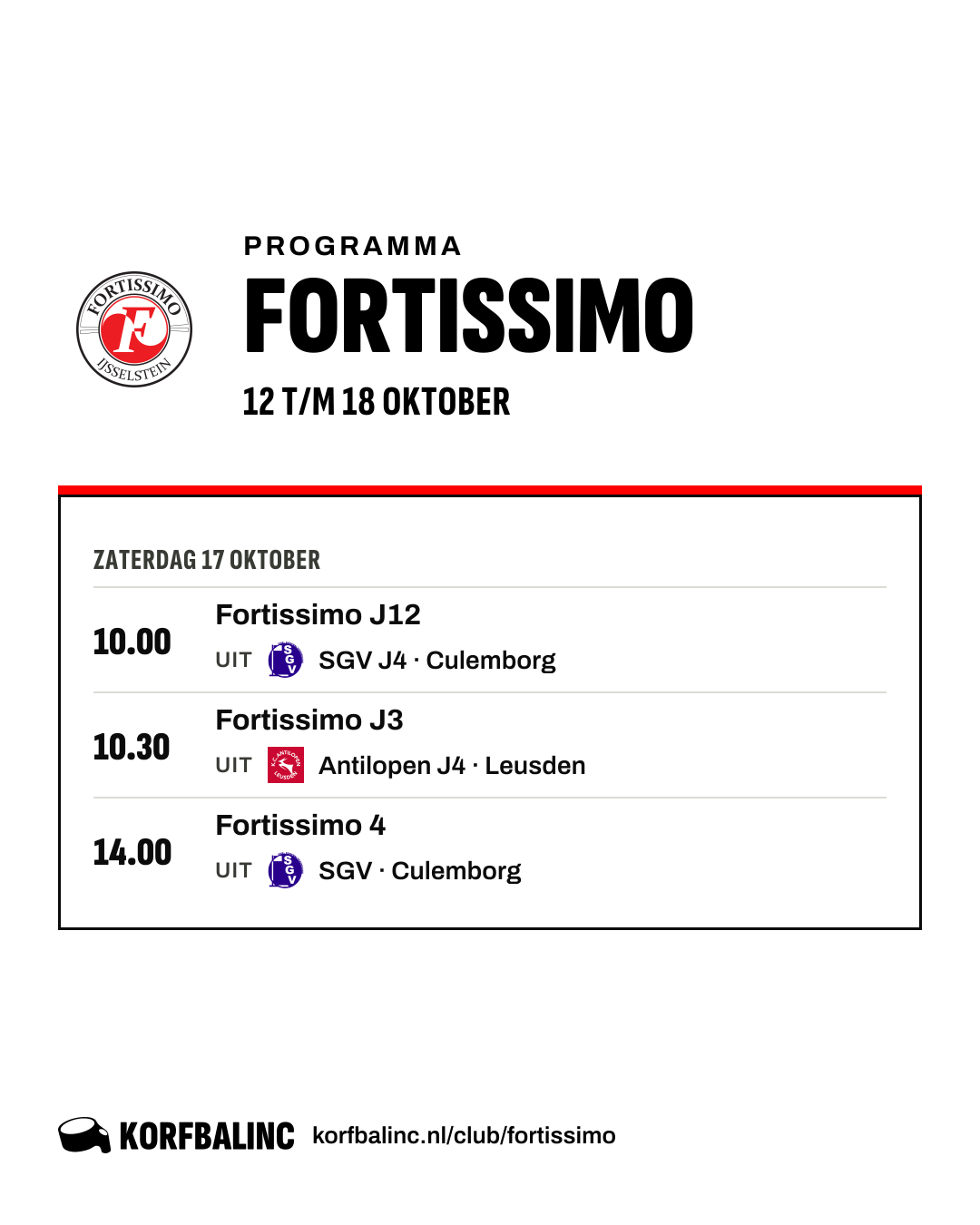 Uitslagen Fortissimo