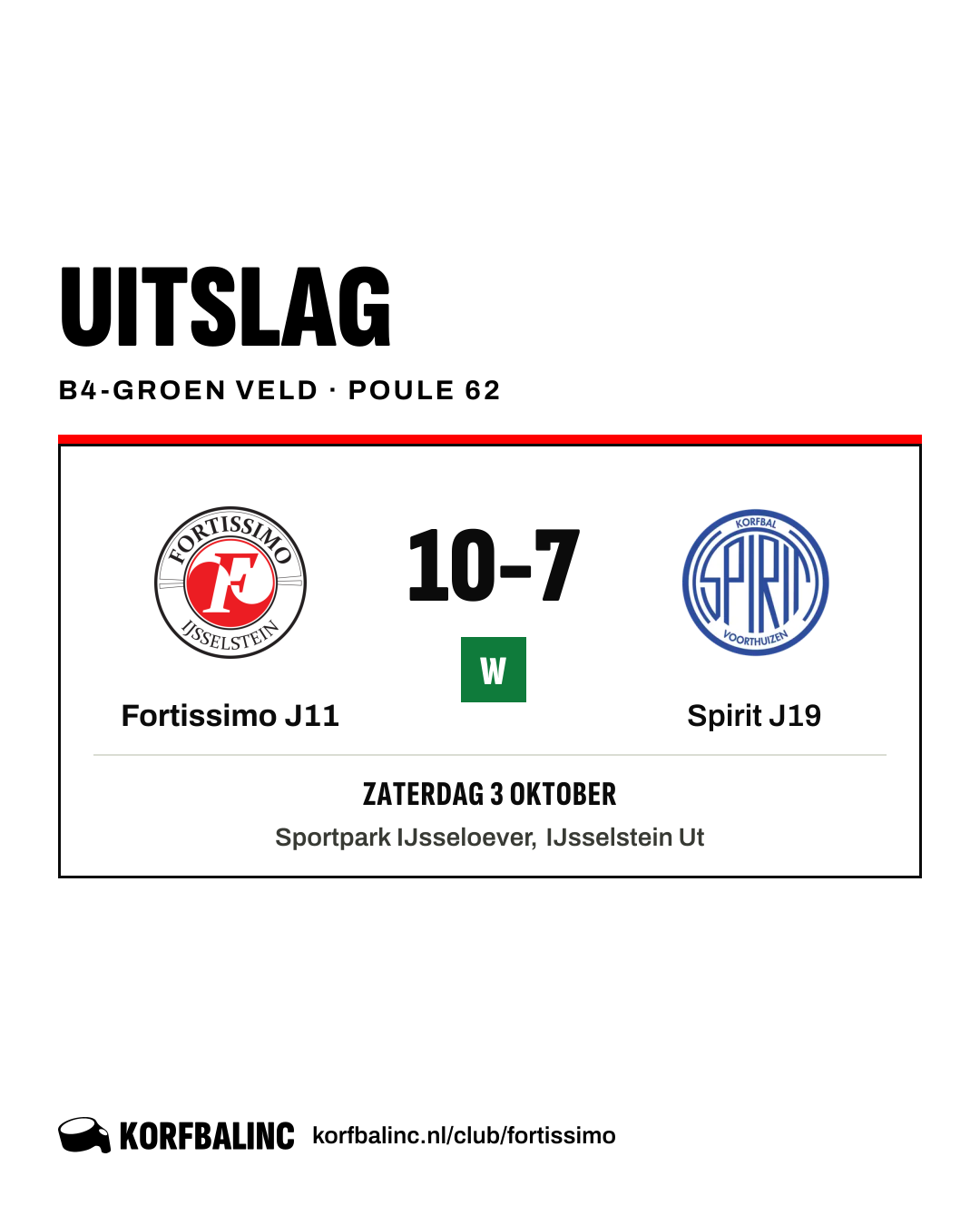 Fortissimo J11 - Spirit J19