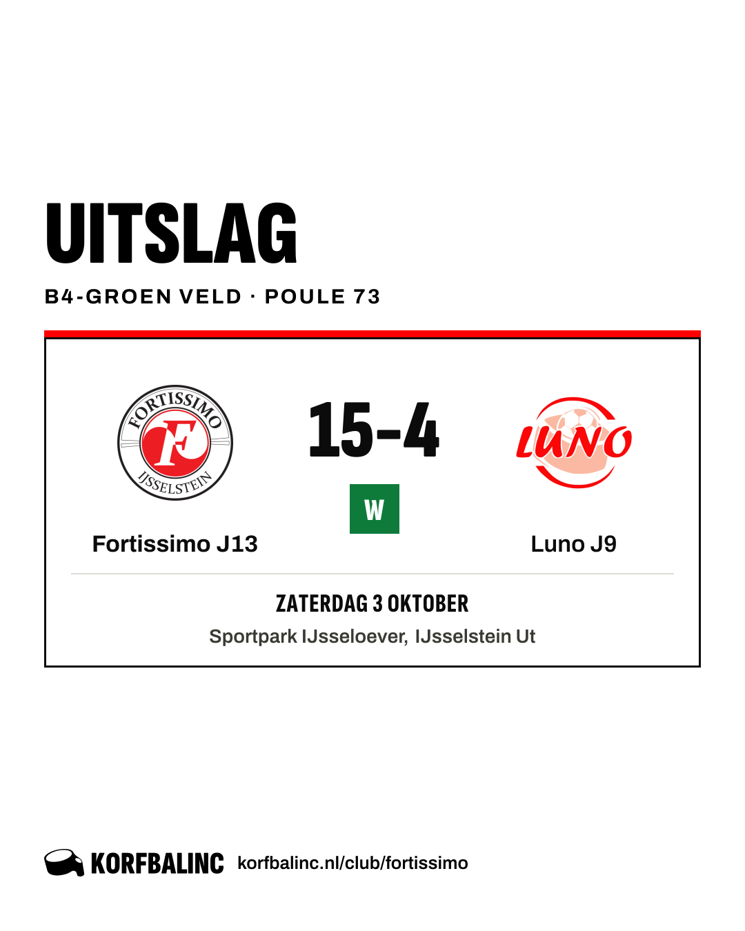 Fortissimo J13 - Luno J9