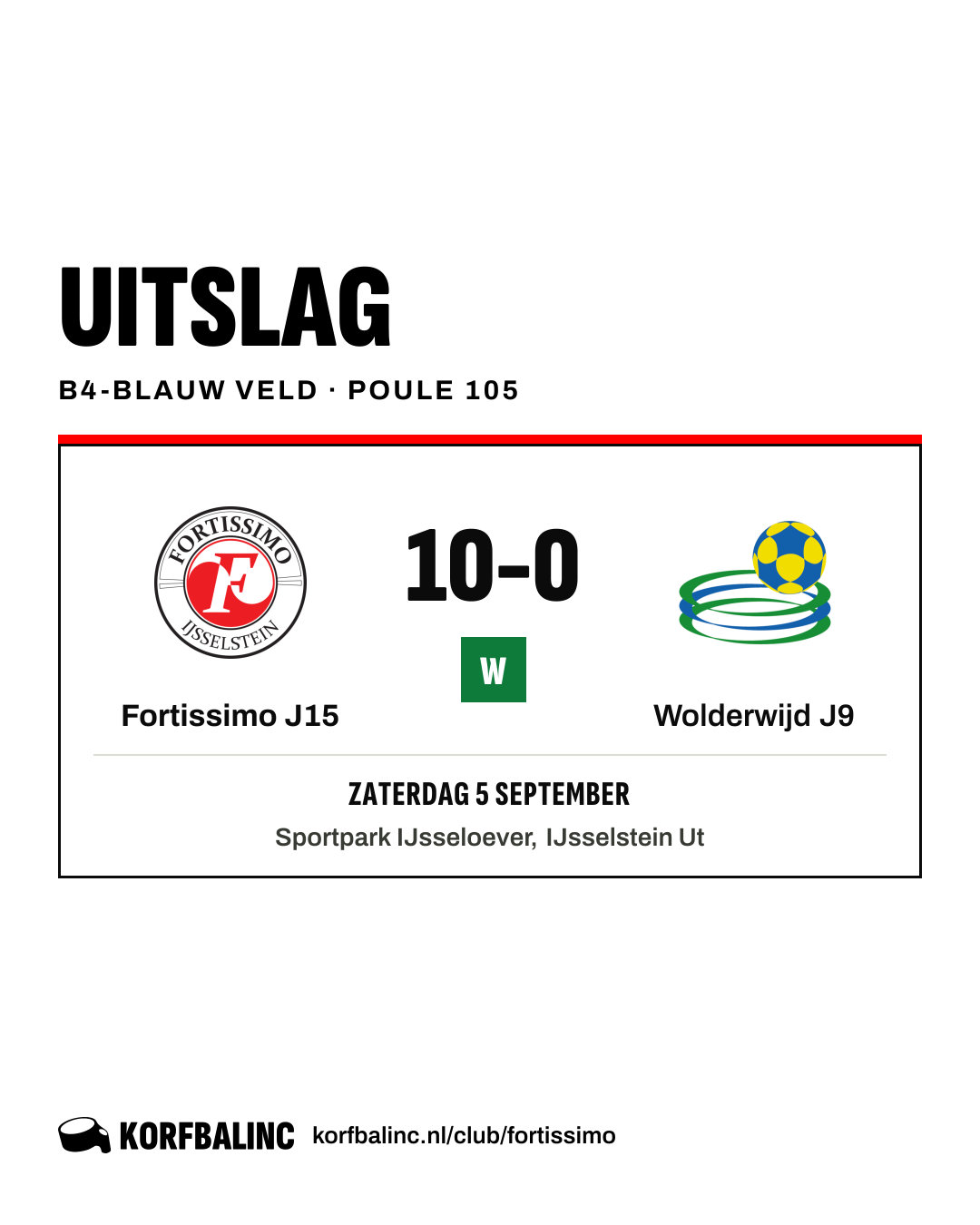 Fortissimo J15 - Wolderwijd J9