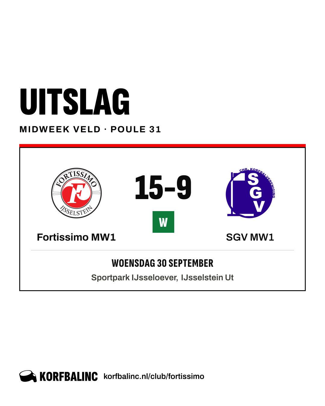 Fortissimo MW1 - SGV MW1