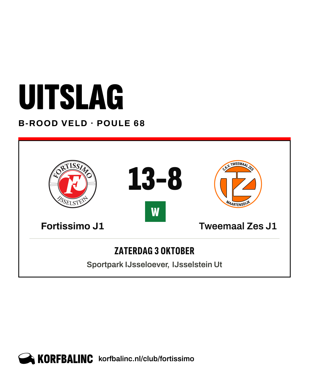 Fortissimo J1 - Tweemaal Zes J1