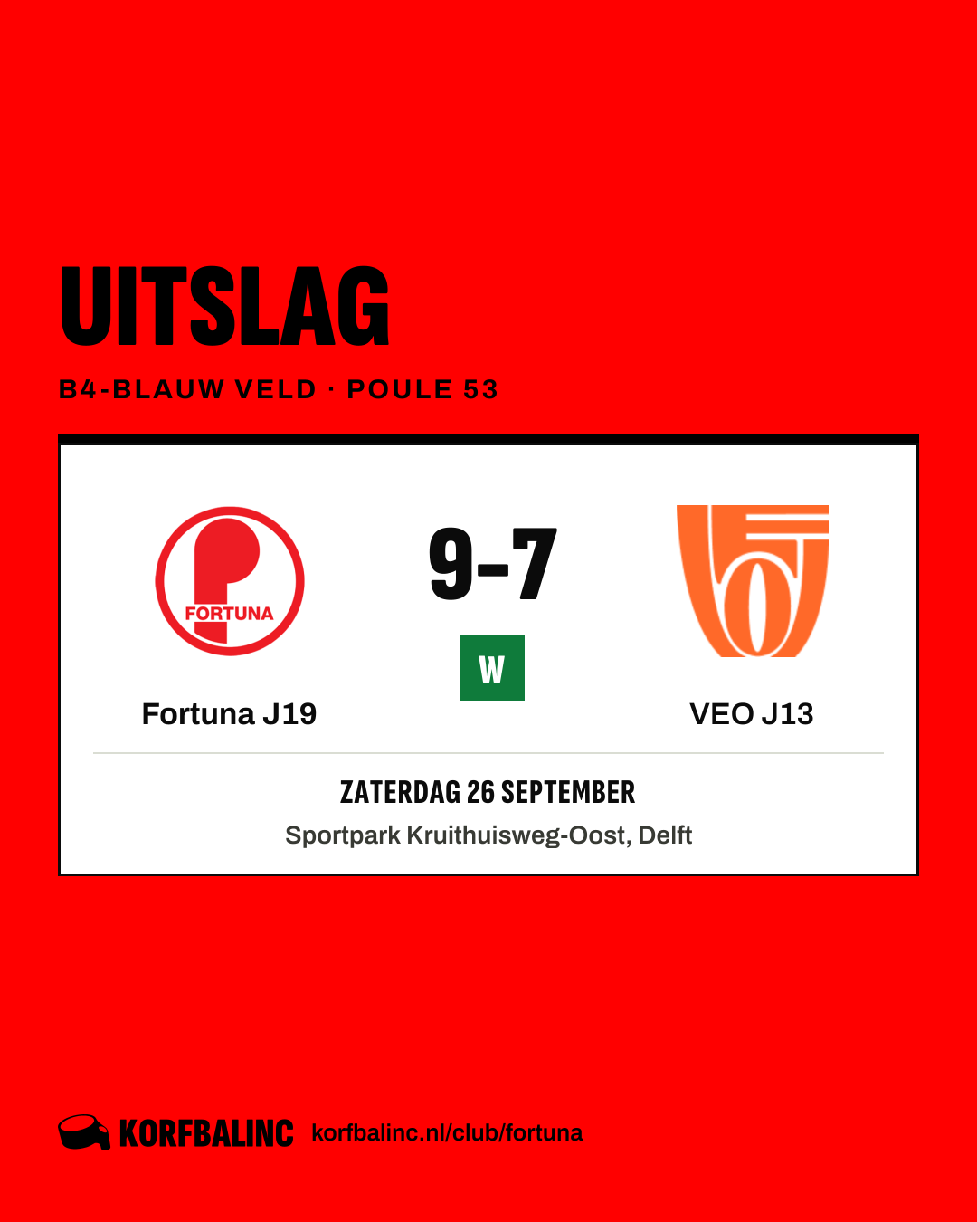 Fortuna J19 - VEO J13