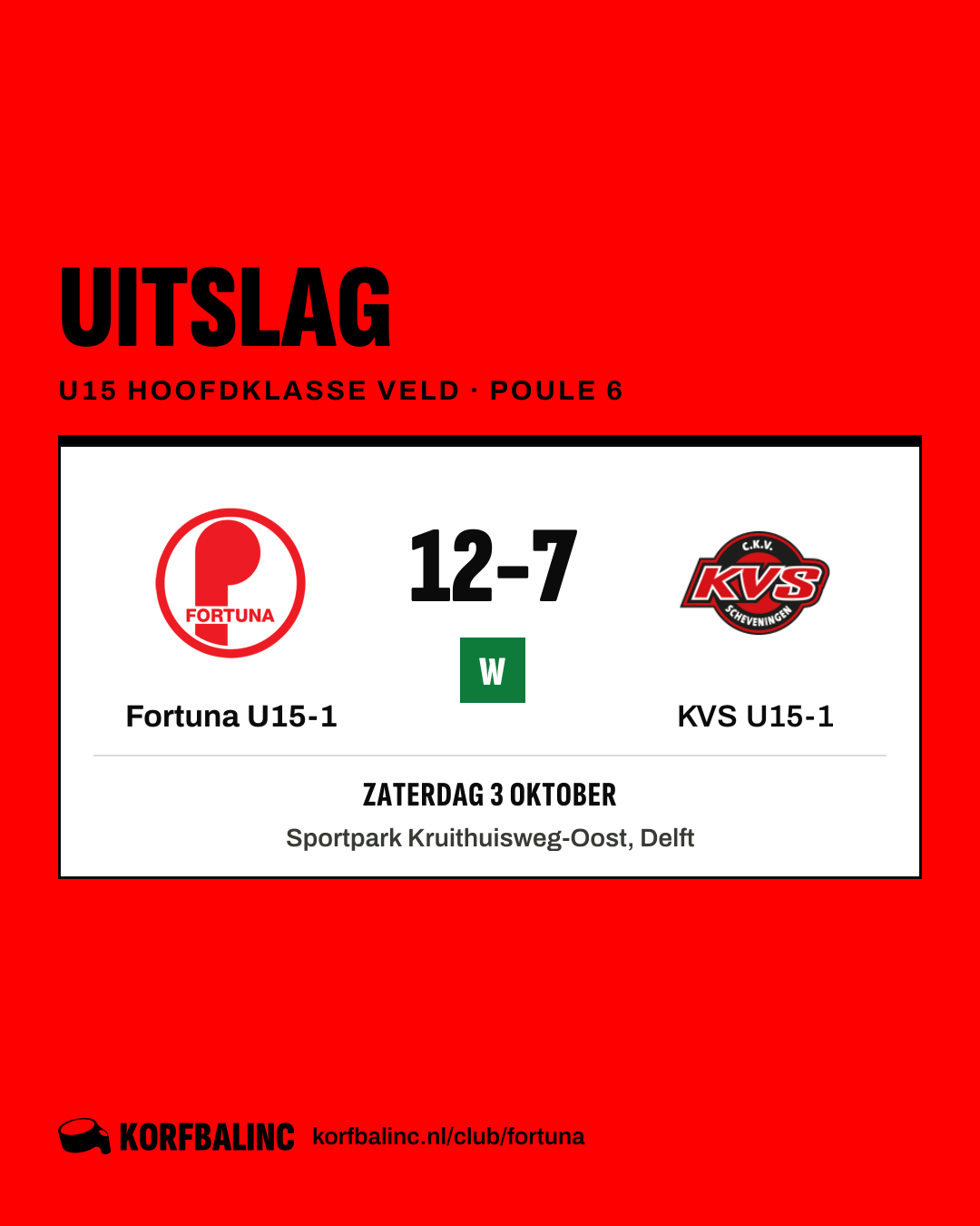 Fortuna U15-1 - KVS U15-1