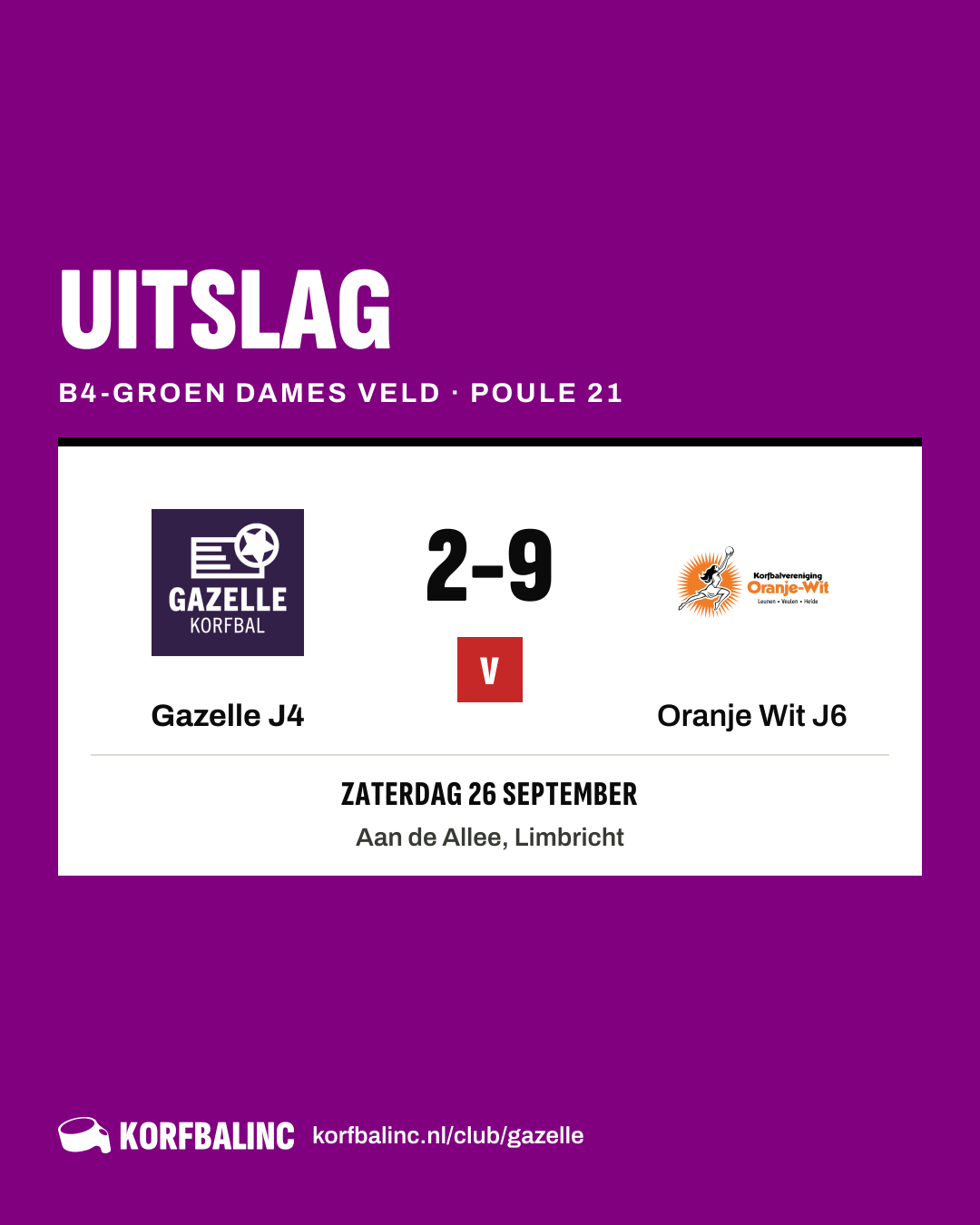 Gazelle J4 - Oranje Wit J6