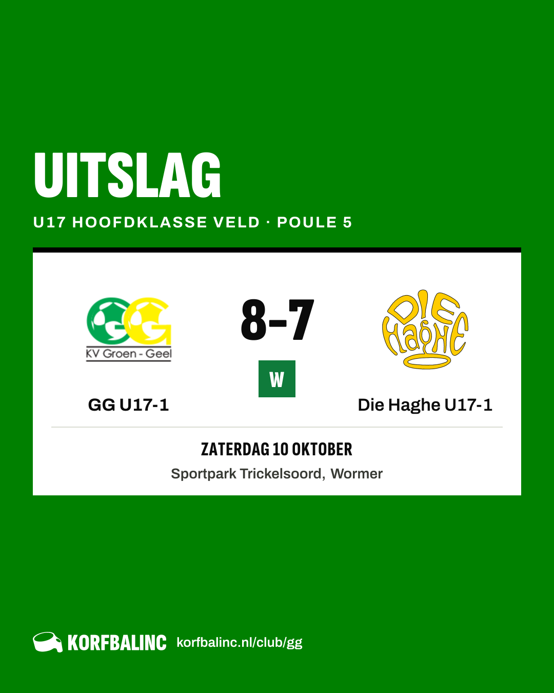 GG U17-1 - Die Haghe U17-1