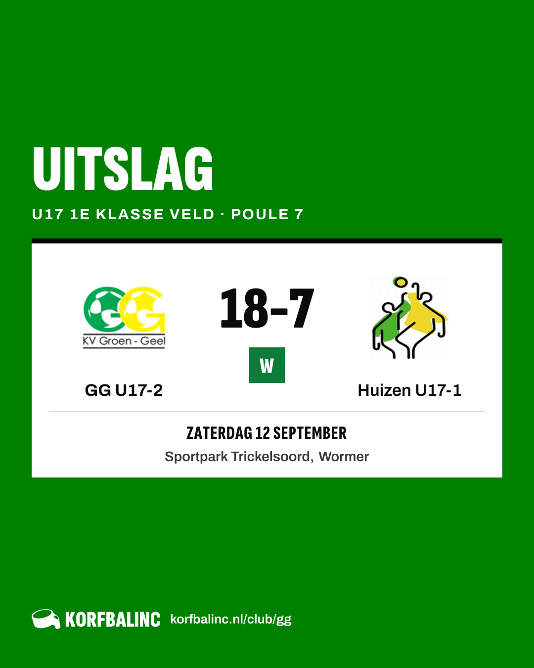 GG U17-2 - Huizen U17-1
