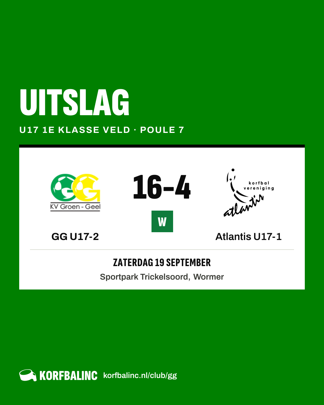 GG U17-2 - Atlantis U17-1