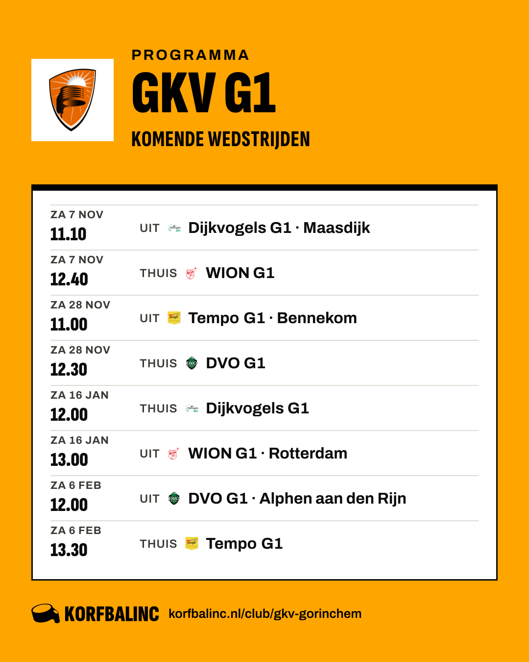 Fixtures GKV G1