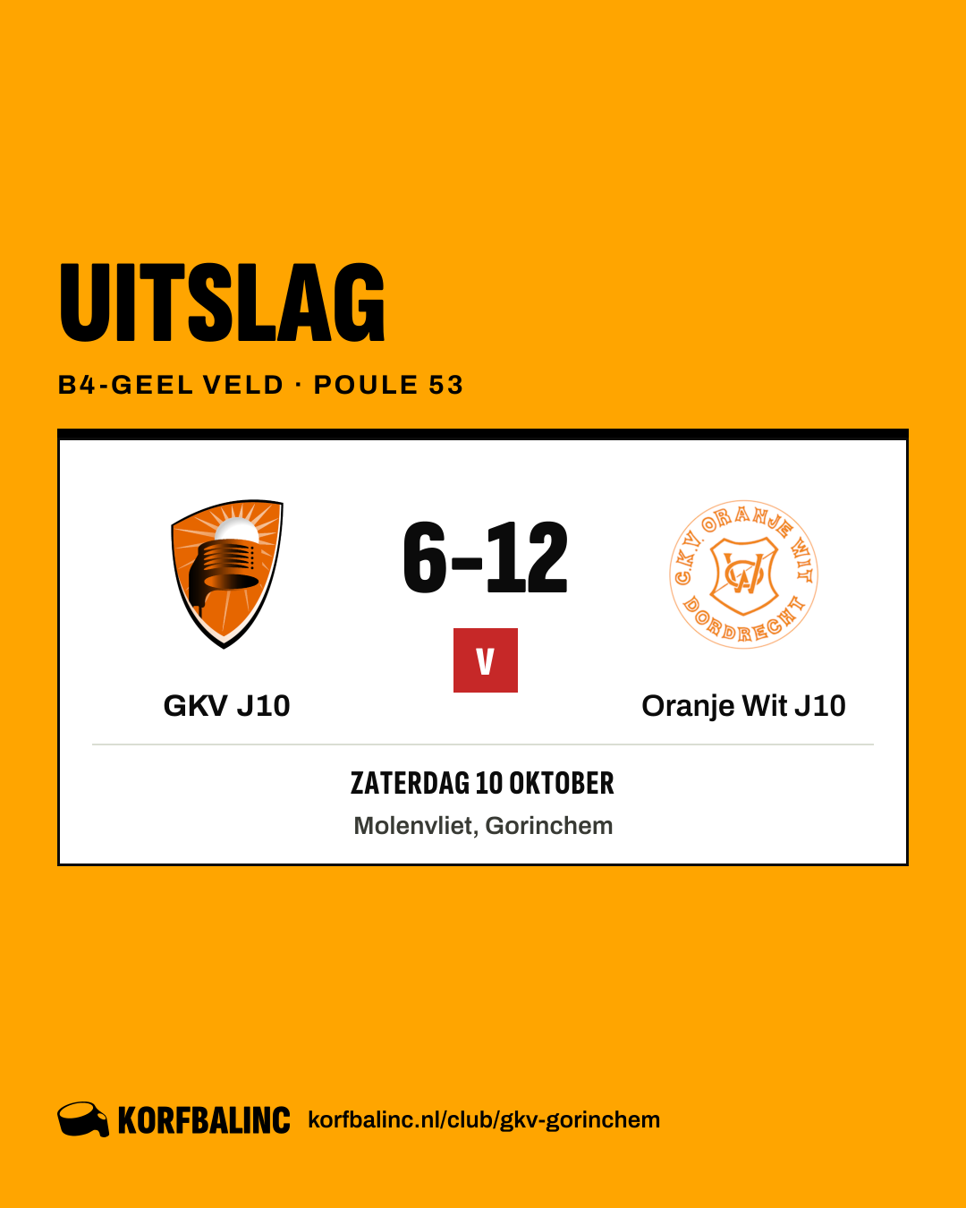 GKV J10 - Oranje Wit J10