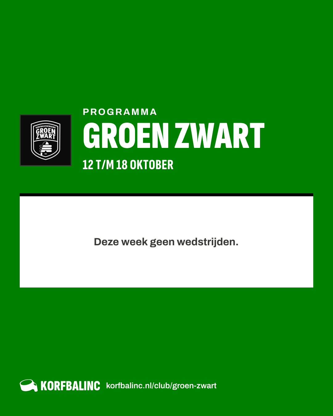 Uitslagen Groen Zwart