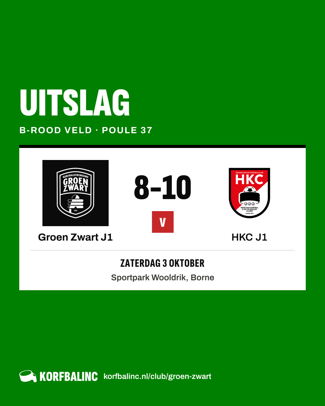 Groen Zwart J1 - HKC J1