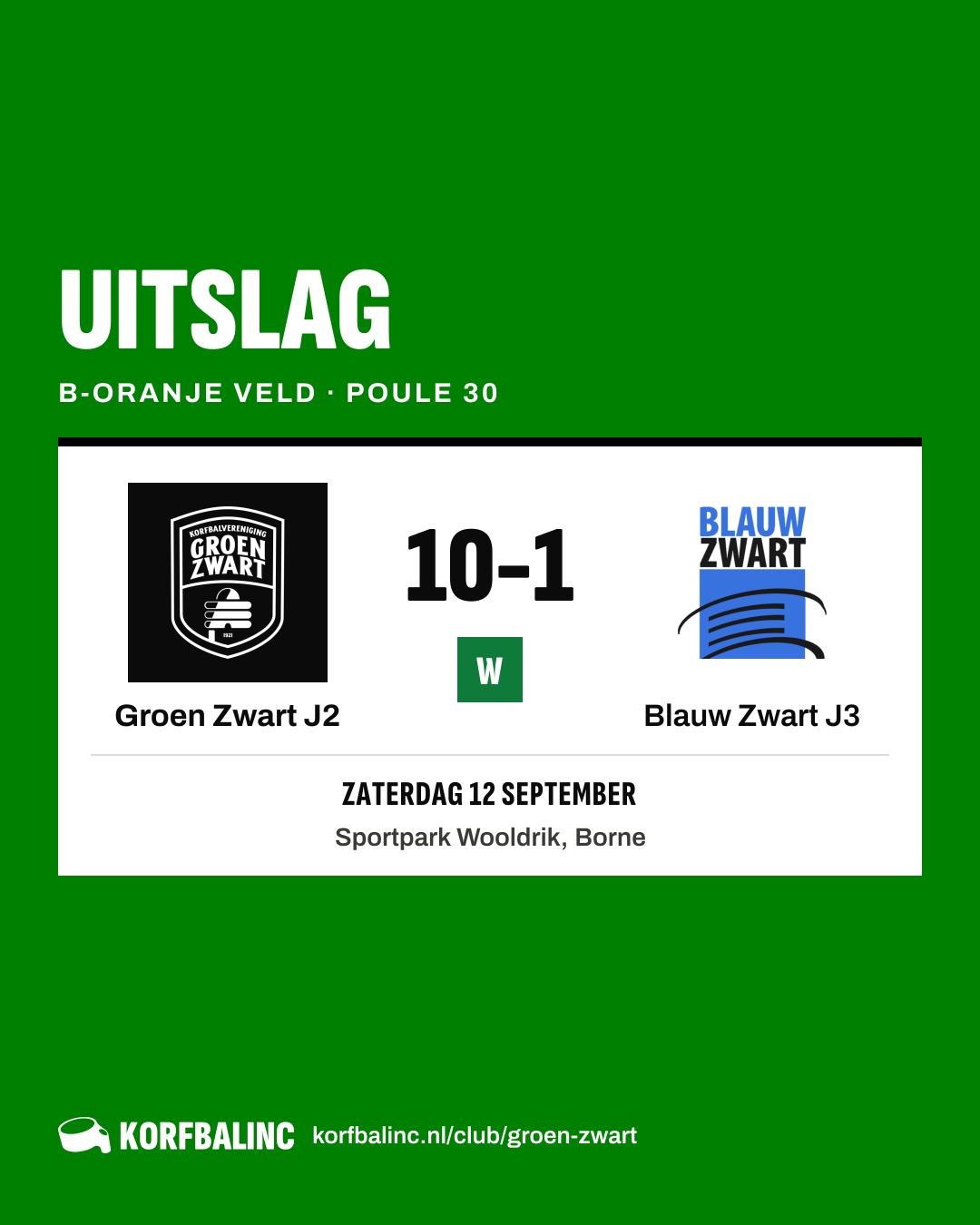 Groen Zwart J2 - Blauw Zwart J3