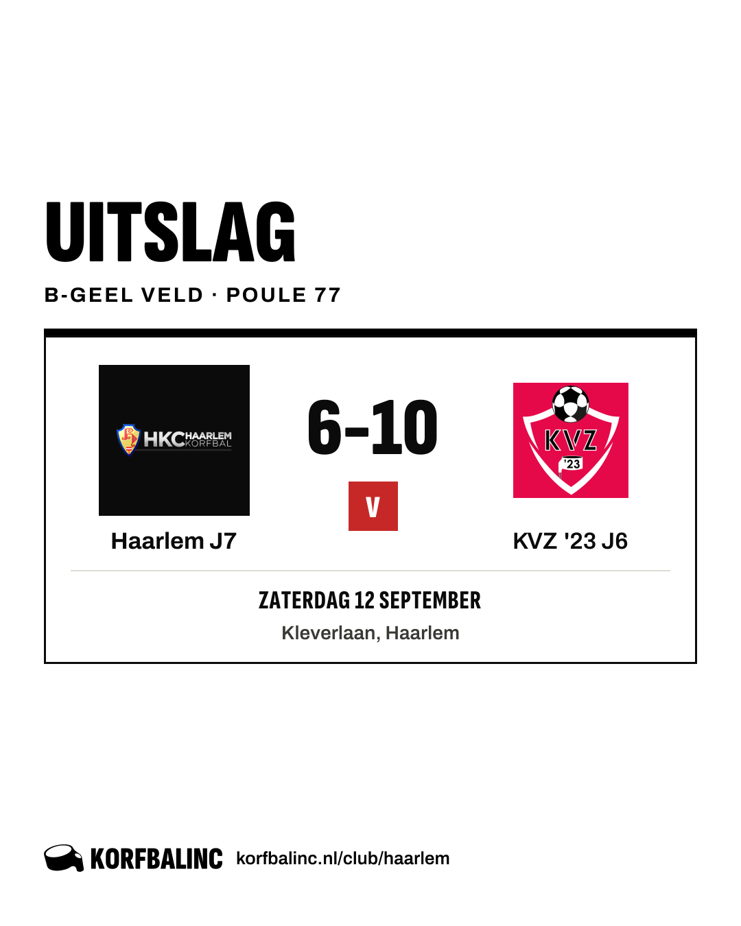 Haarlem J7 - KVZ '23 J6