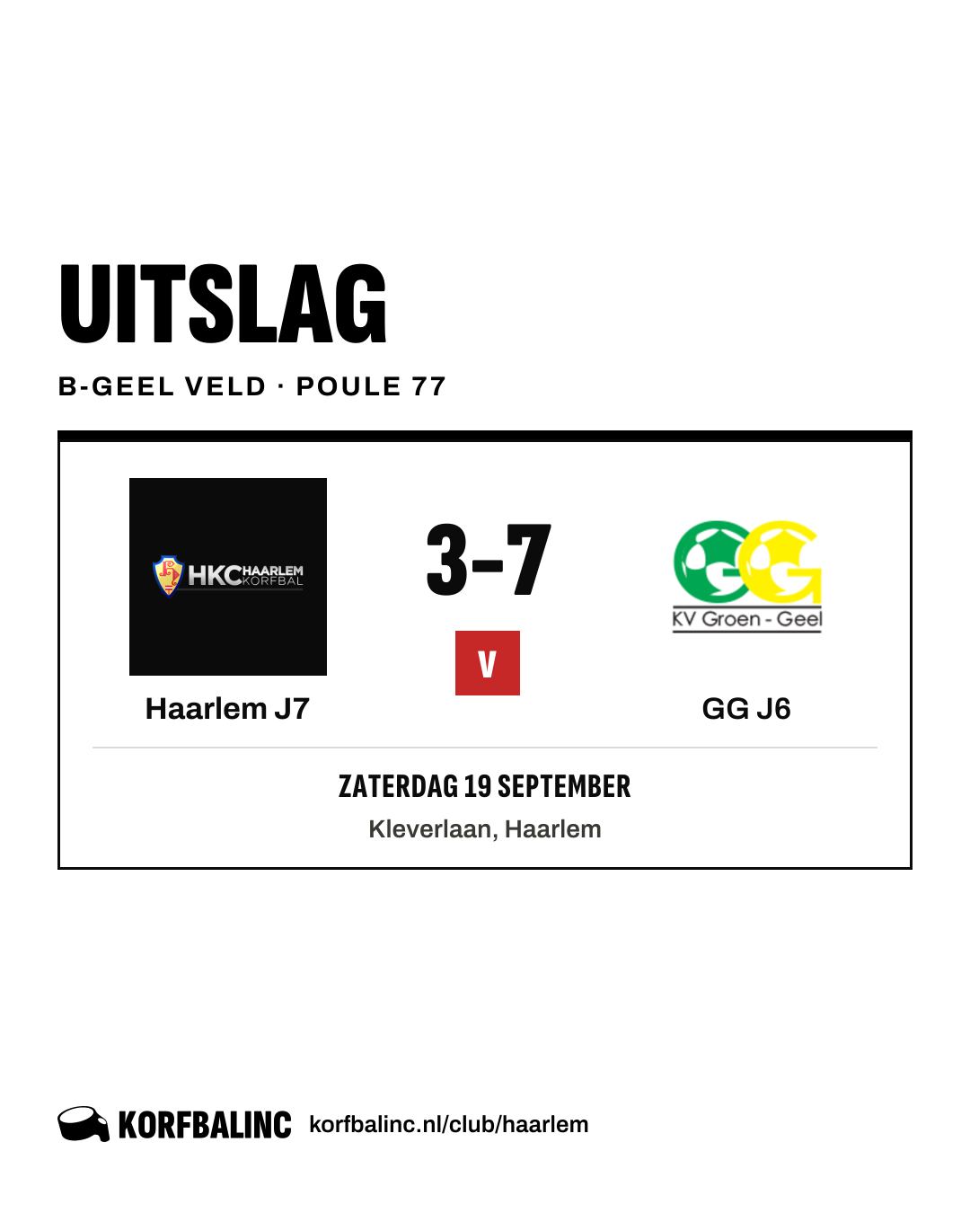 Haarlem J7 - GG J6
