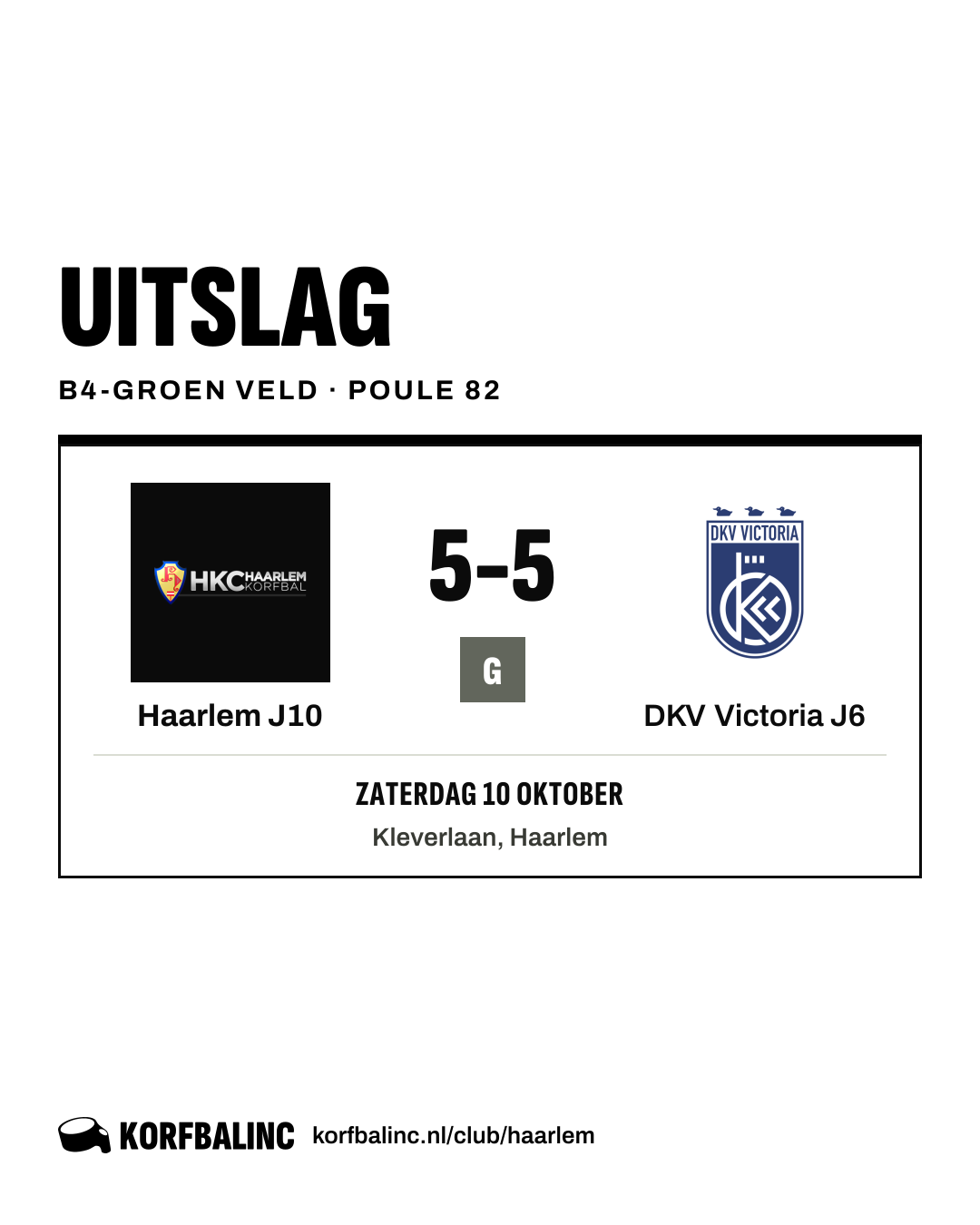Haarlem J10 - DKV Victoria J6