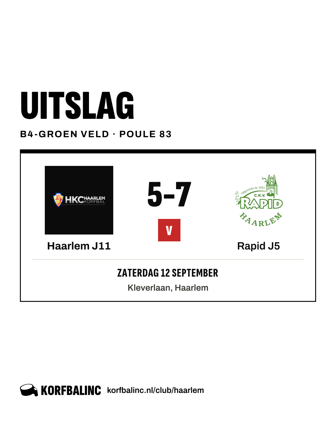 Haarlem J11 - Rapid J5
