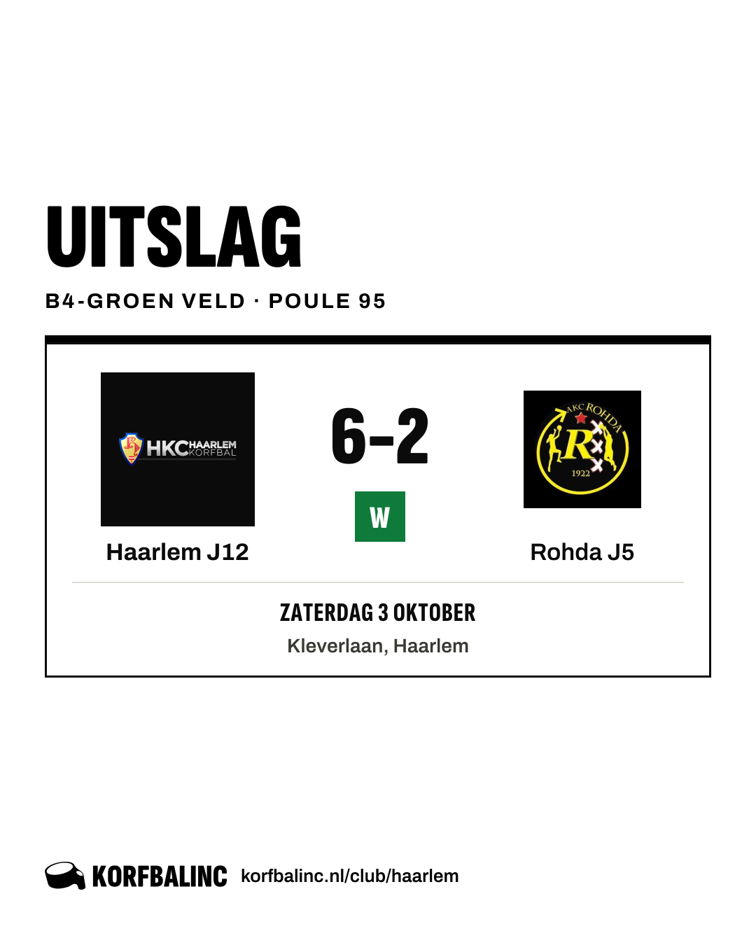 Haarlem J12 - Rohda J5