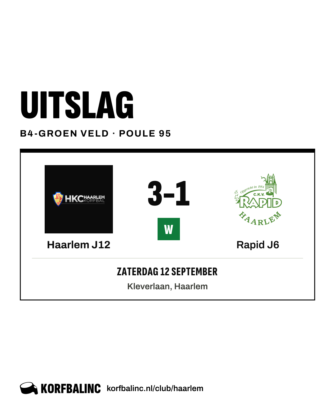 Haarlem J12 - Rapid J6