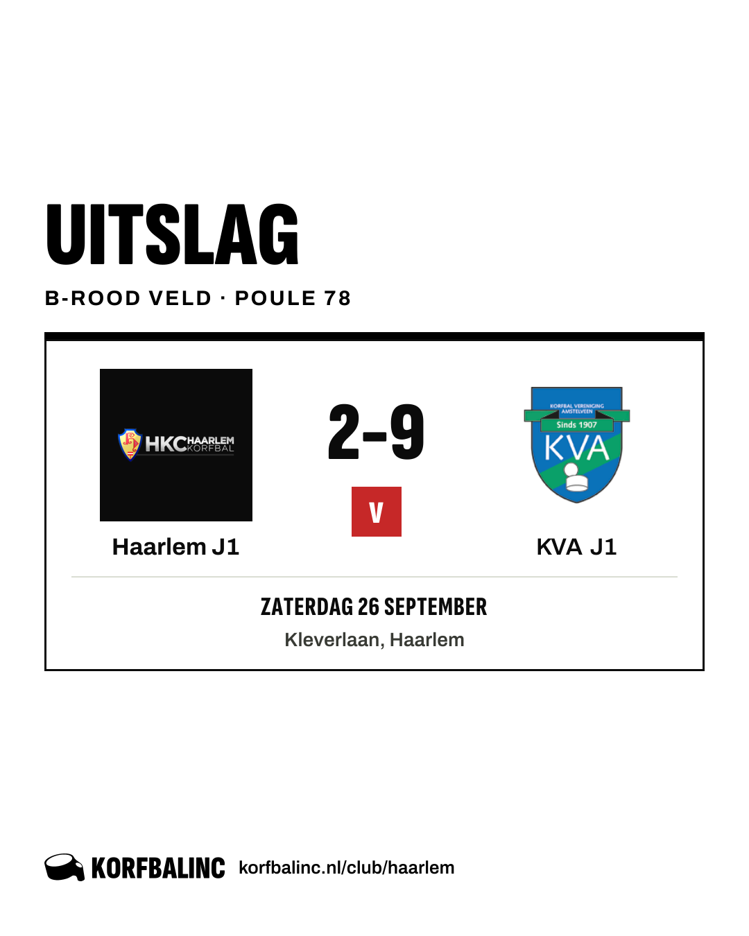Haarlem J1 - KVA J1