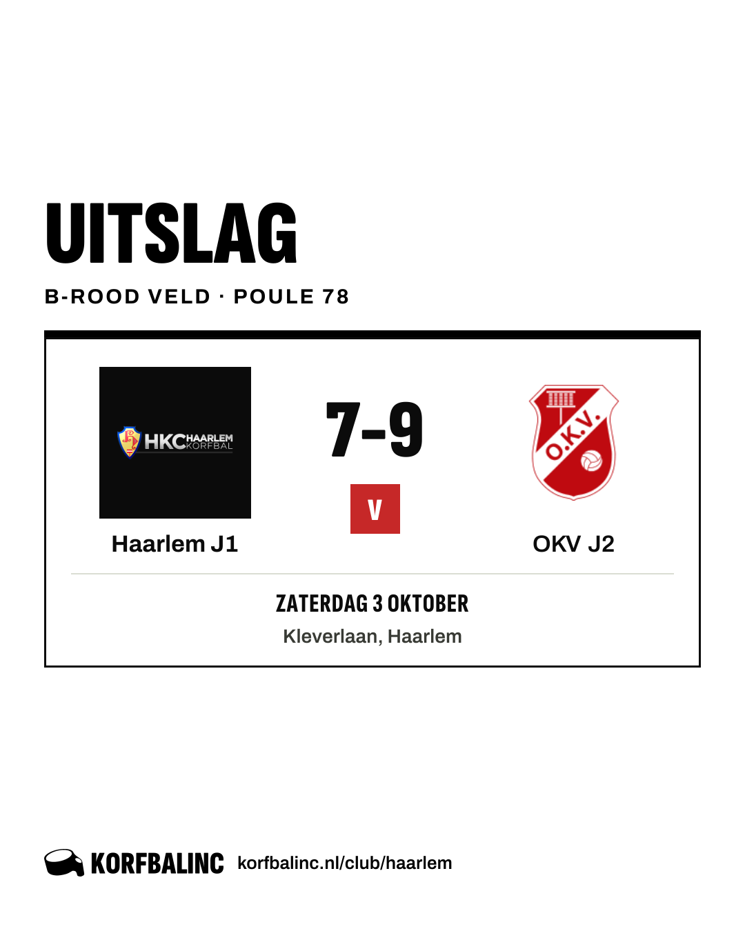 Haarlem J1 - OKV J2